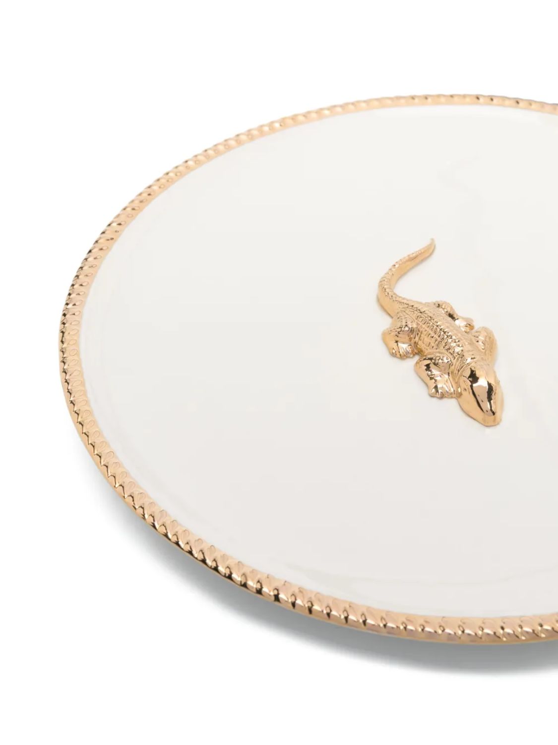Les Ottomans Plate Golden Animals Crocodile