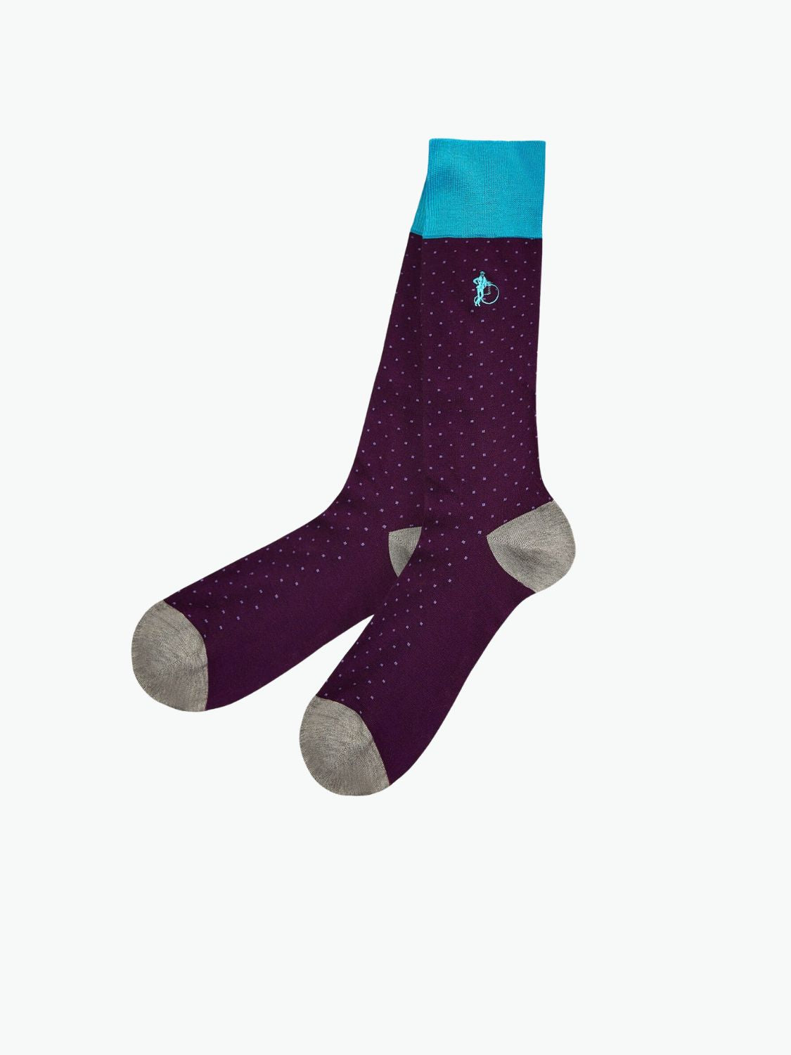 London Sock Co Spot of Style Socks Bordeaux