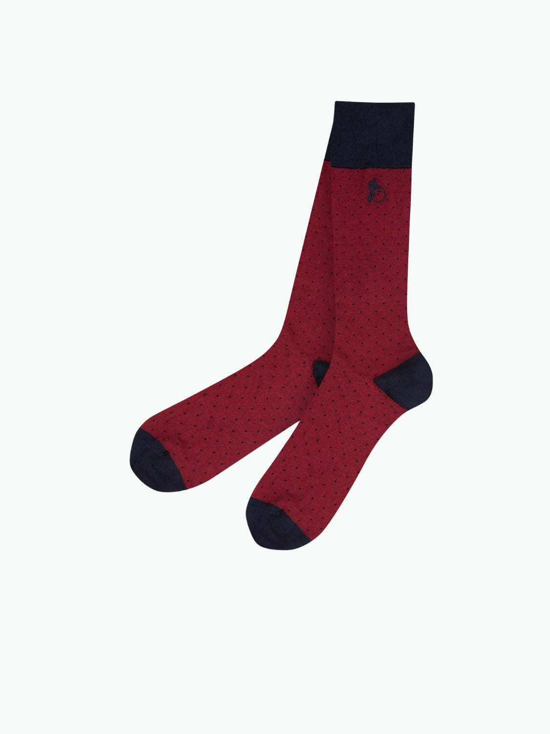 London Sock Co Spot of Style Socks Burgundy