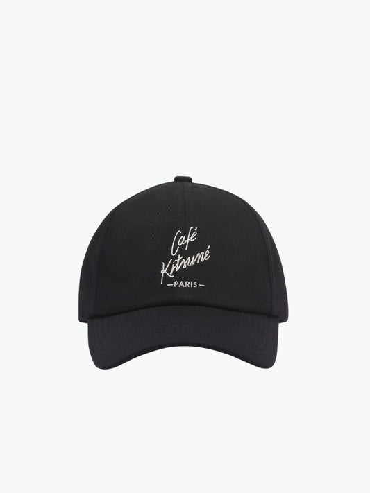 Maison Kitsune Cafe Kitsune Cap Hat Black