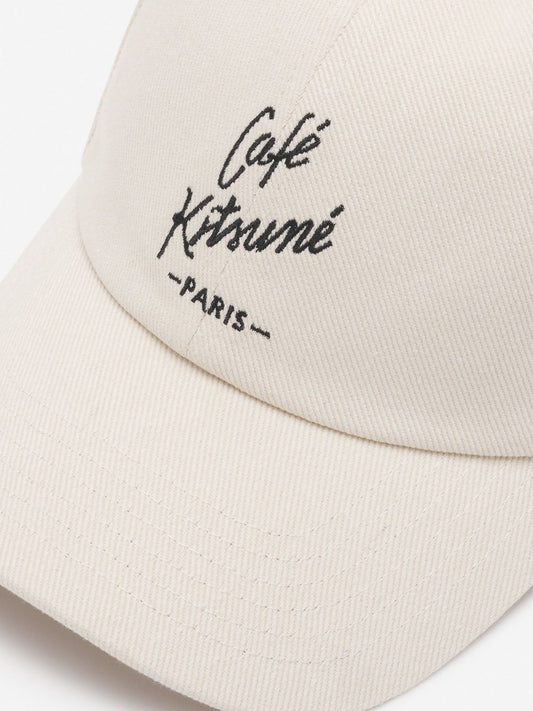Maison Kitsune Cafe Kitsune Cap Hat Tapioca
