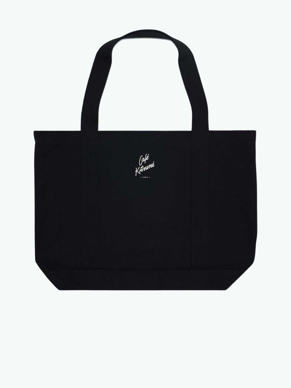 Maison Kitsune Cafe Kitsune Coffee Cup Tote Bag Black