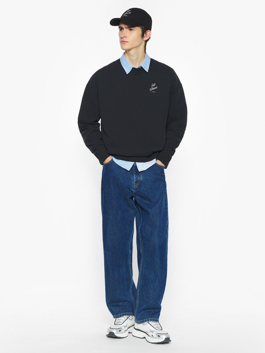 Maison Kitsune Cafe Kitsune Relax Sweatshirt Black