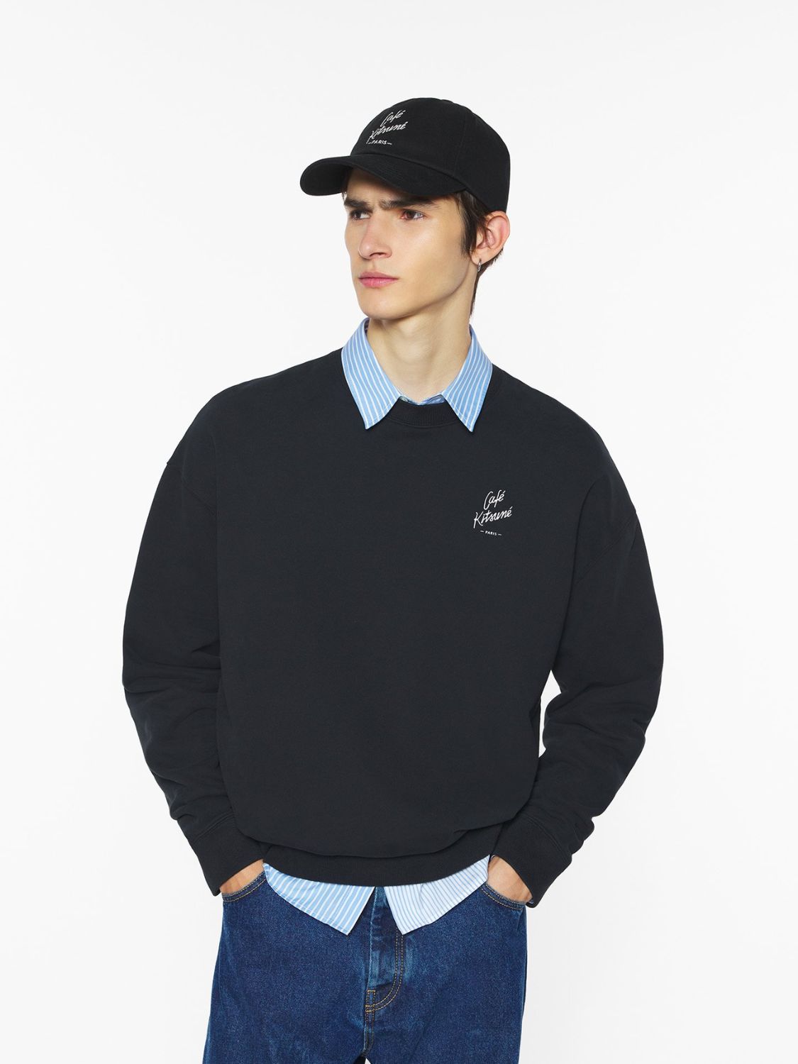 Maison Kitsune Cafe Kitsune Relax Sweatshirt Black