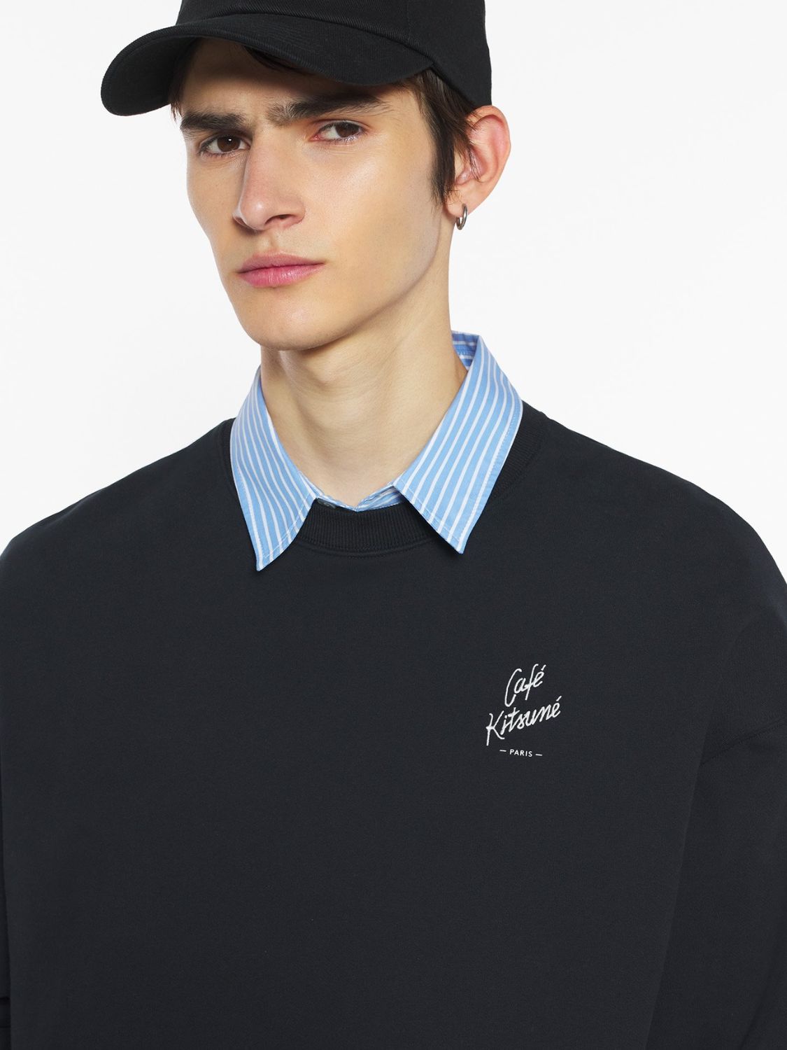 Maison Kitsune Cafe Kitsune Relax Sweatshirt Black