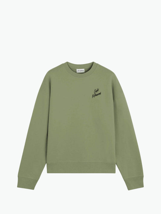 Maison Kitsune Cafe Kitsune Relax Sweatshirt Khaki
