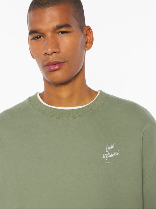 Maison Kitsune Cafe Kitsune Relax Sweatshirt Khaki