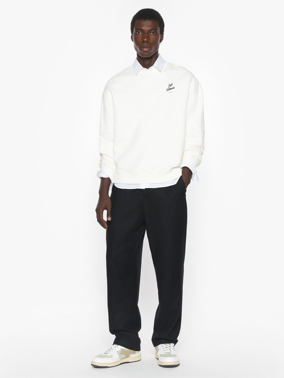 Maison Kitsune Cafe Kitsune Relax Sweatshirt Tapioca