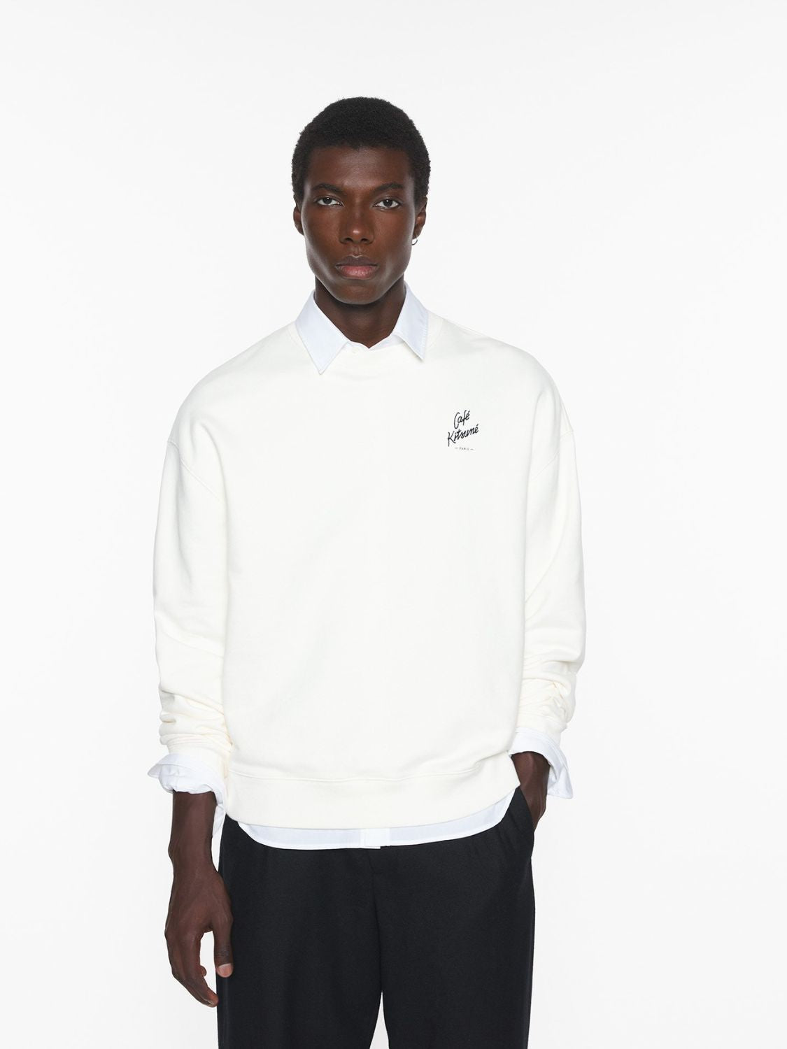 Maison Kitsune Cafe Kitsune Relax Sweatshirt Tapioca