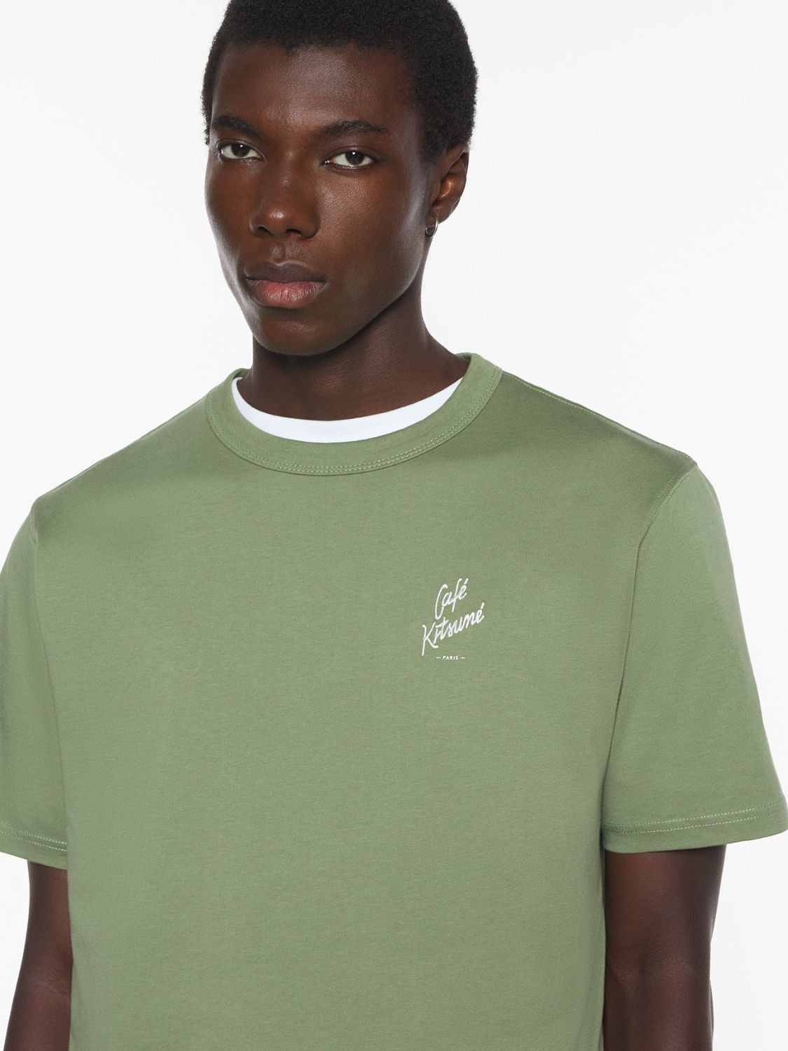 Maison Kitsune Cafe Kitsune Relax T-shirt Khaki