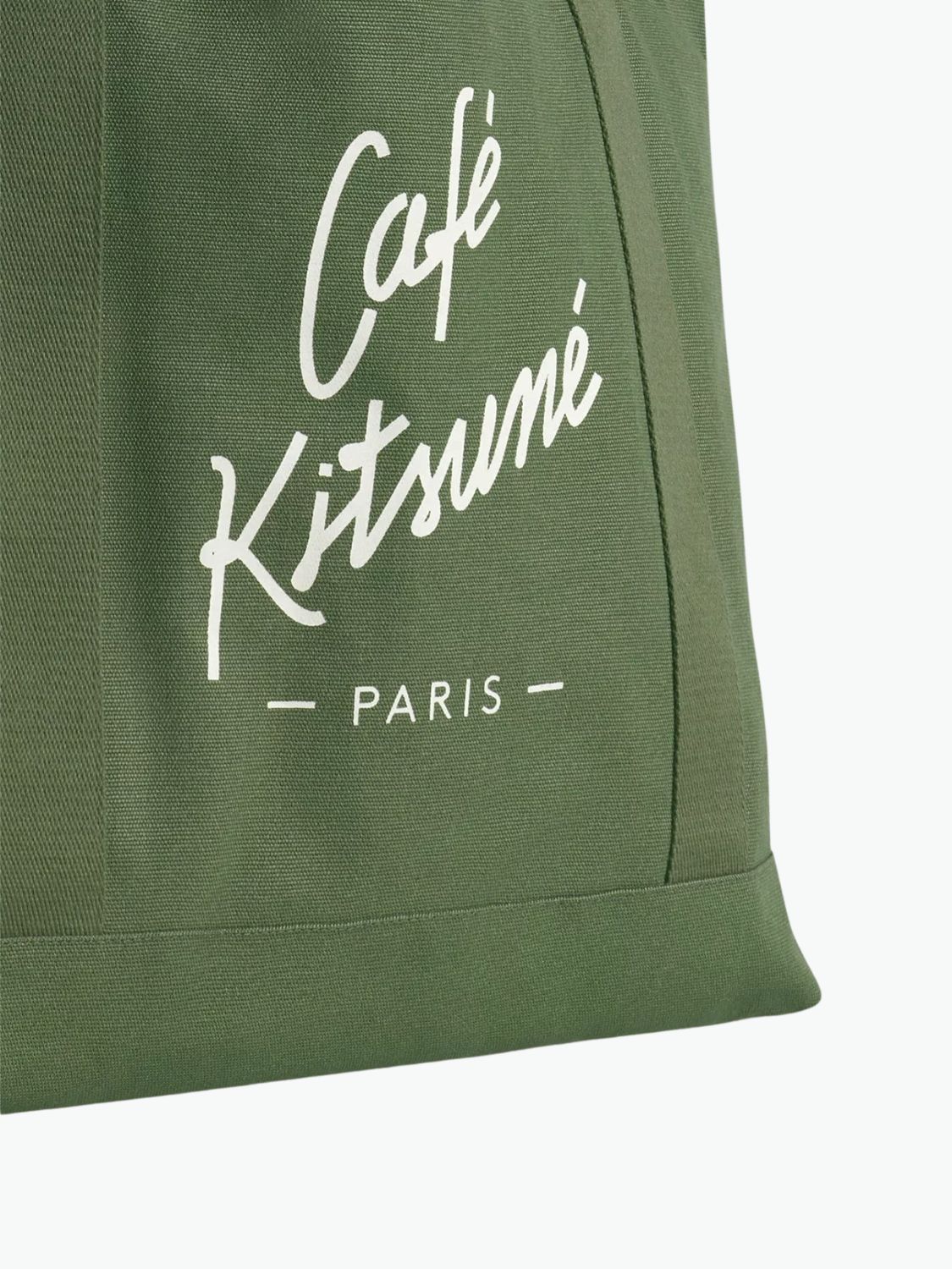 Maison Kitsune Cafe Kitsune Paris Tote Khaki