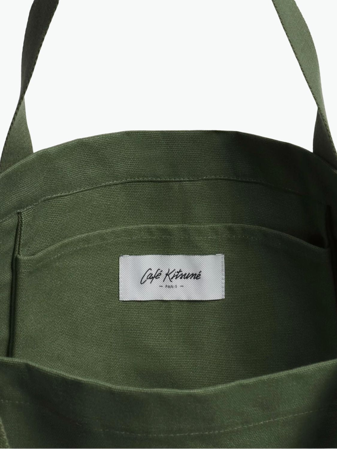 Maison Kitsune Cafe Kitsune Paris Tote Khaki