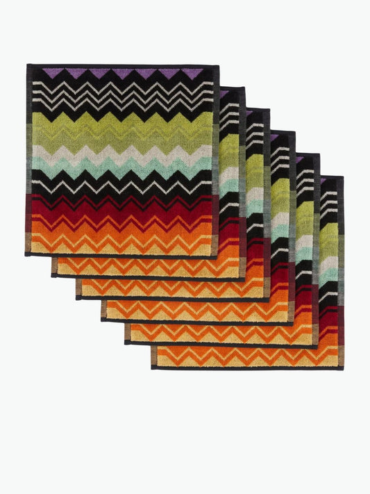Missoni Home Giacomo Orange Face Towels Six Pieces Gift Box