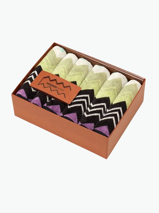 Missoni Kaleidoscopic Face Towels Six Pieces Gift Box