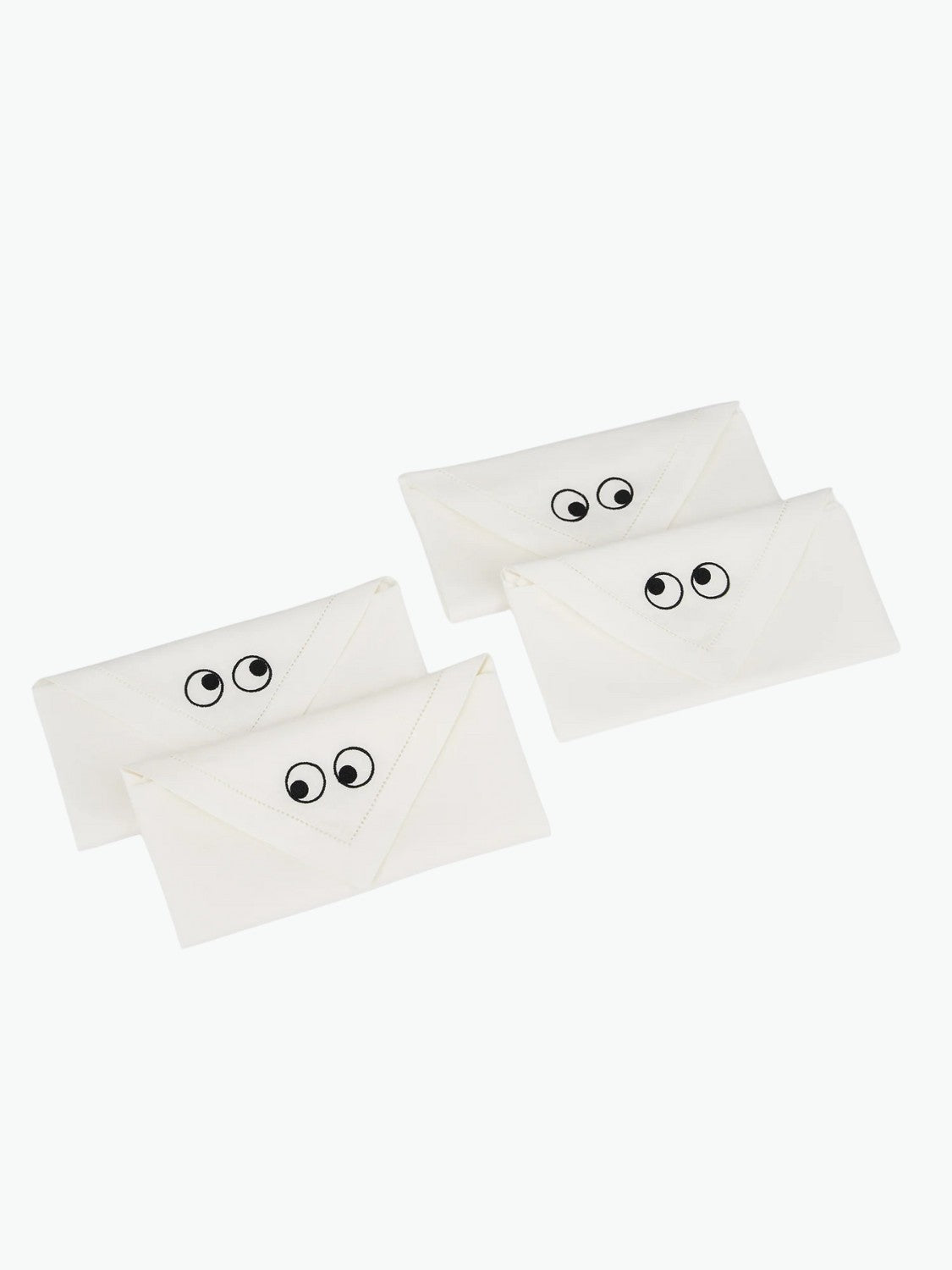 Anya Hindmarch Set Of Four Eyes Napkins
