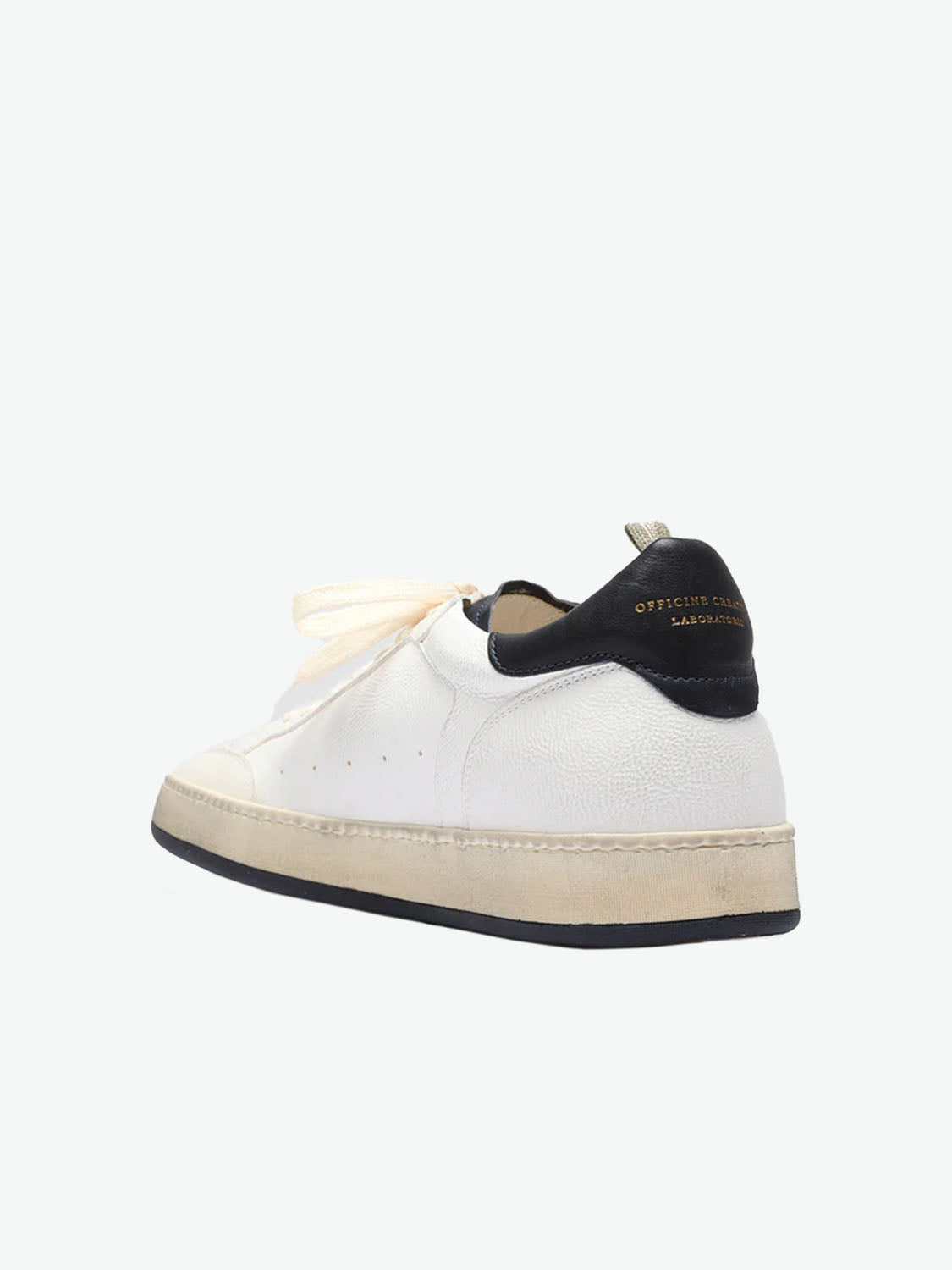 Officine Creative Magic 001 White Leather and Suede Low Top Sneakers