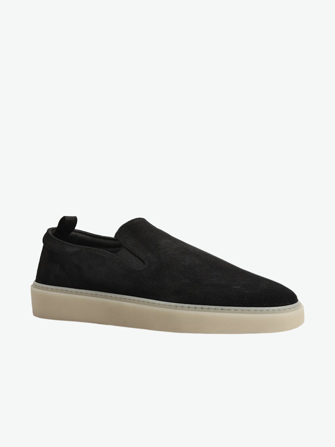 Officine Creative Suede Slip-on Sneakers Black