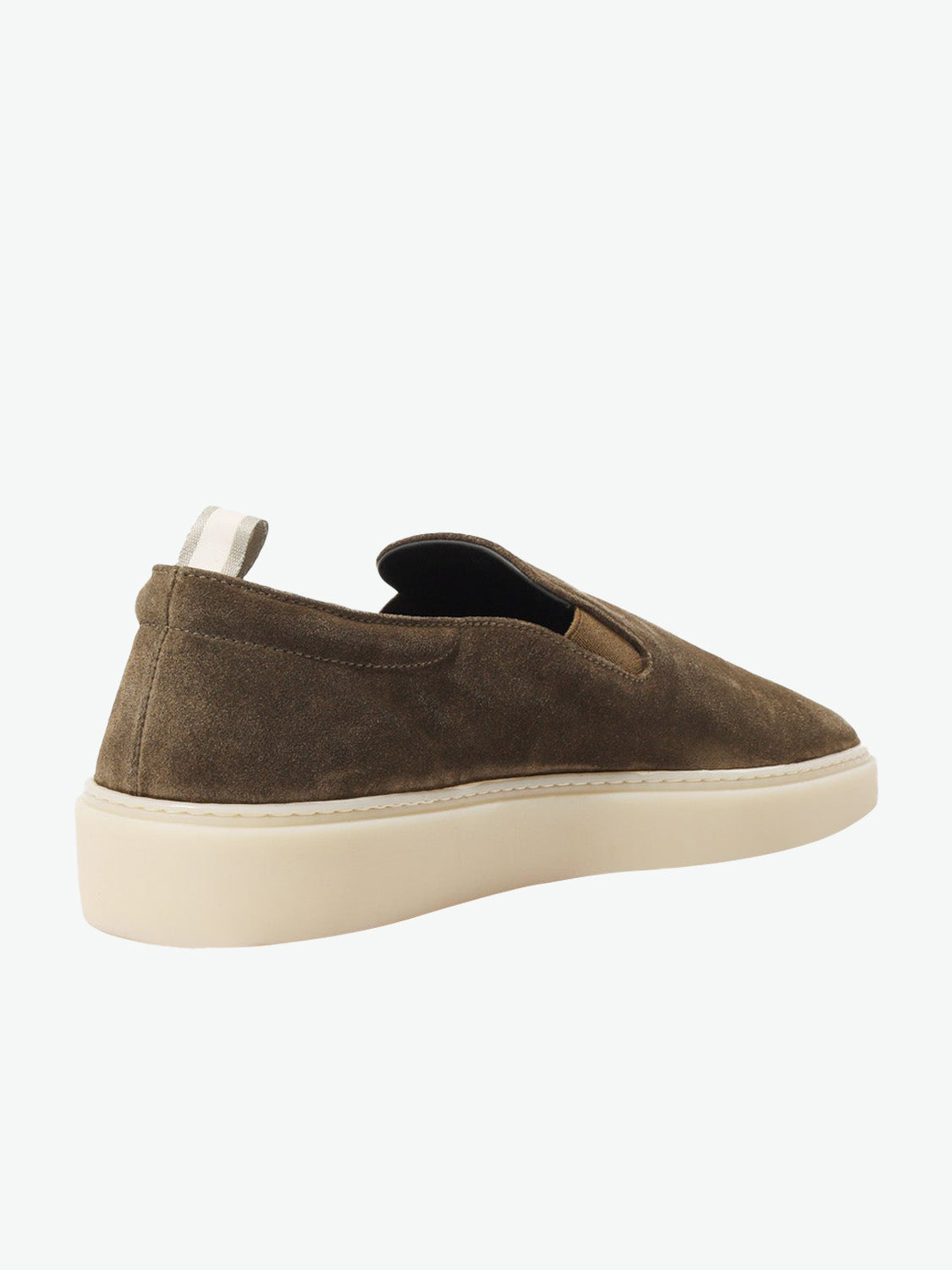 Officine Creative Muskrat 002 Olive Suede Slip-on Sneakers