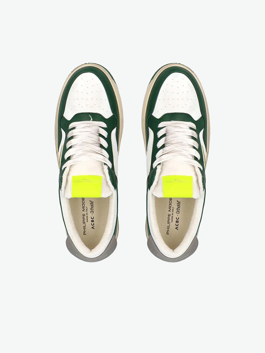 Philippe Model Lyon Sneakers Green and Yellow