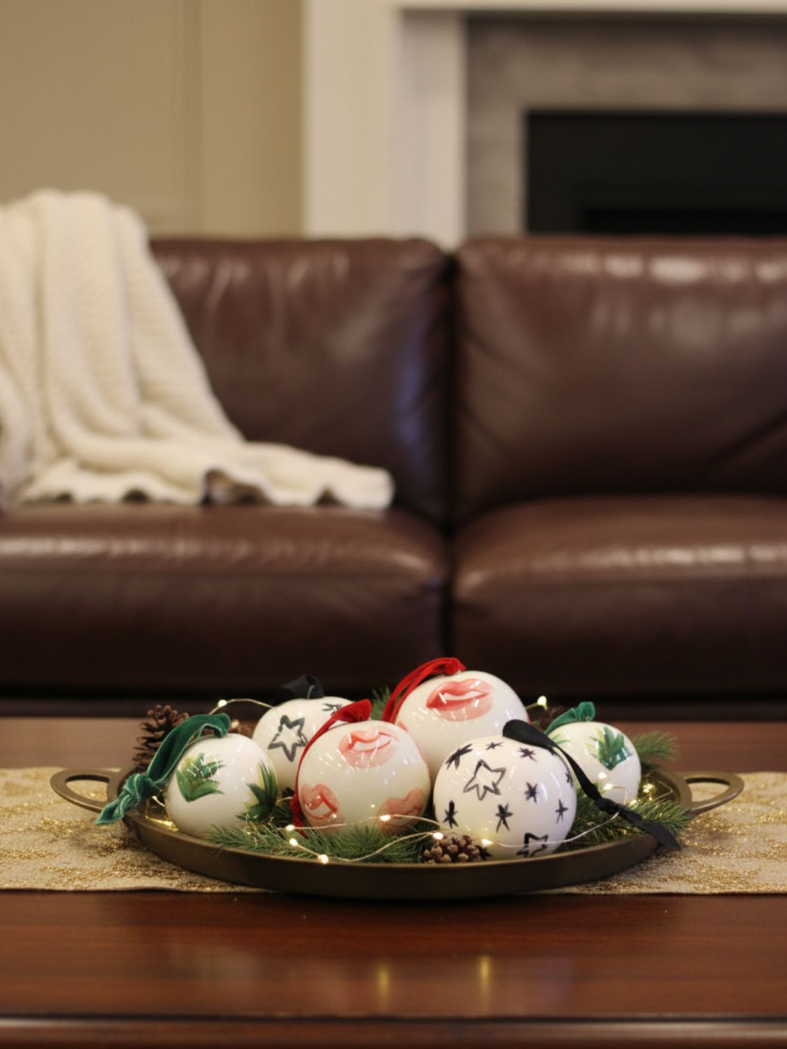 Χριστουγεννιάτικη Διακοσμητική Μπάλα Rhea Kalo Christmas Ceramic Ball Plants Large