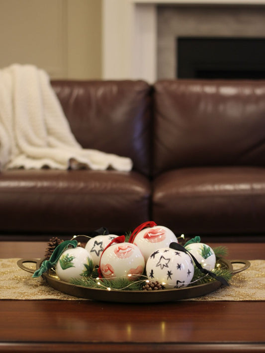 Χριστουγεννιάτικη Διακοσμητική Μπάλα Rhea Kalo Christmas Ceramic Ball Plants Large