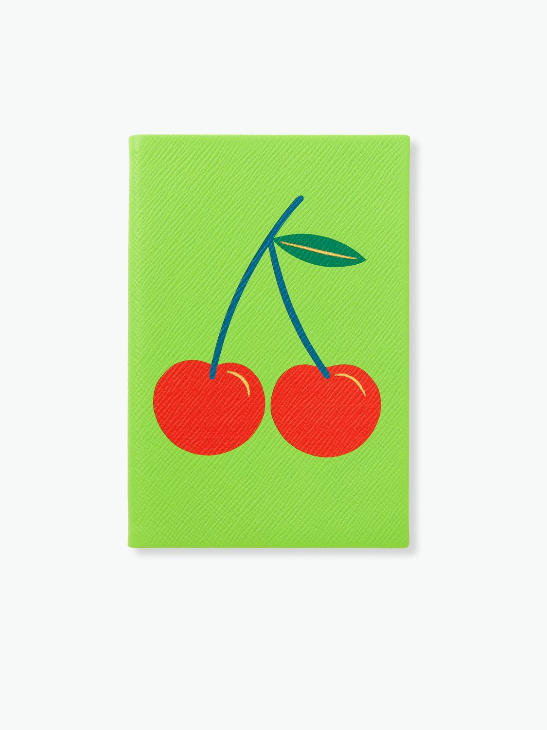 Smythson Chelsea Charm Cherry Notebook in Panama