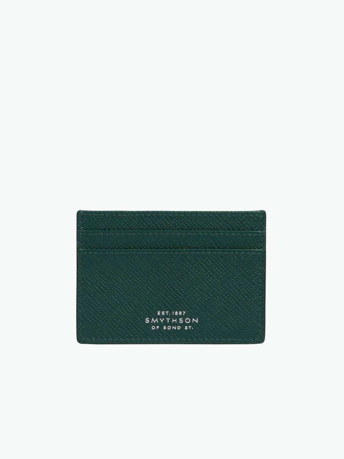 Smythson Flat Card Holder in Panama Forest