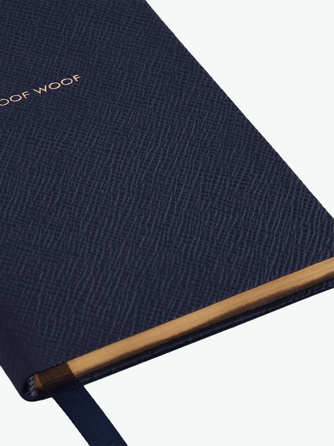 Smythson Woof Woof Chelsea Notebook in Panama Indigo