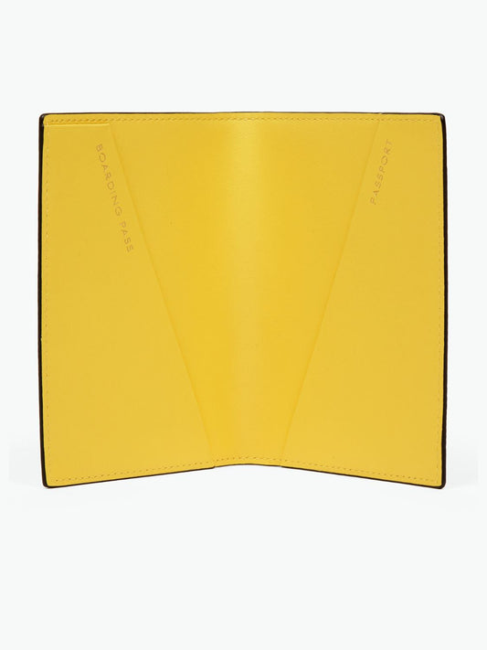 Smythson Clover Heart Passport Cover in Panama
