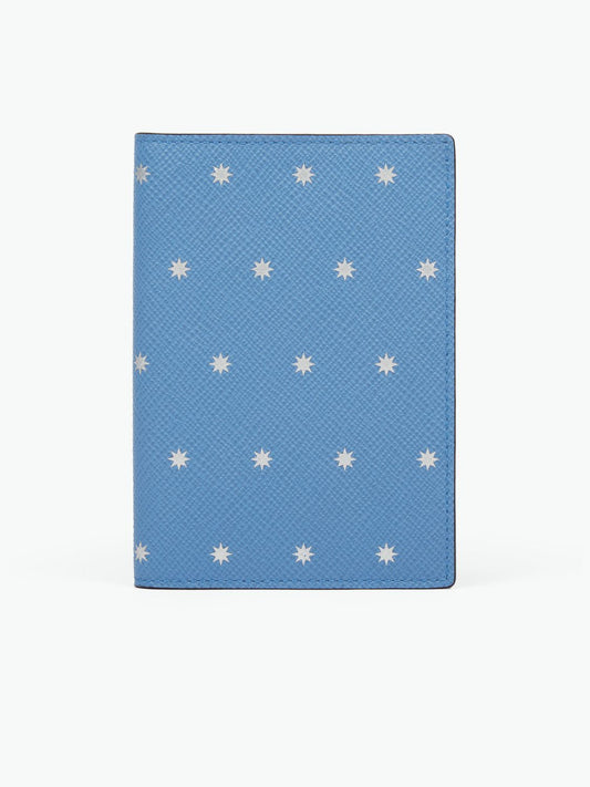 Smythson Passport Cover Stars Nile Blue