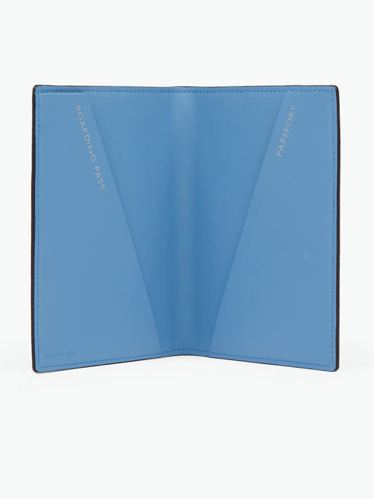 Smythson Passport Cover Stars Nile Blue