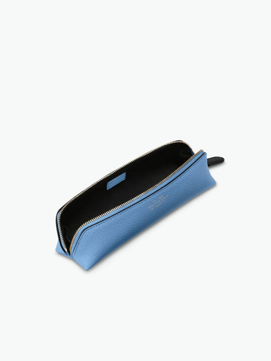 Smythson Pencil Case in Panama Nile Blue