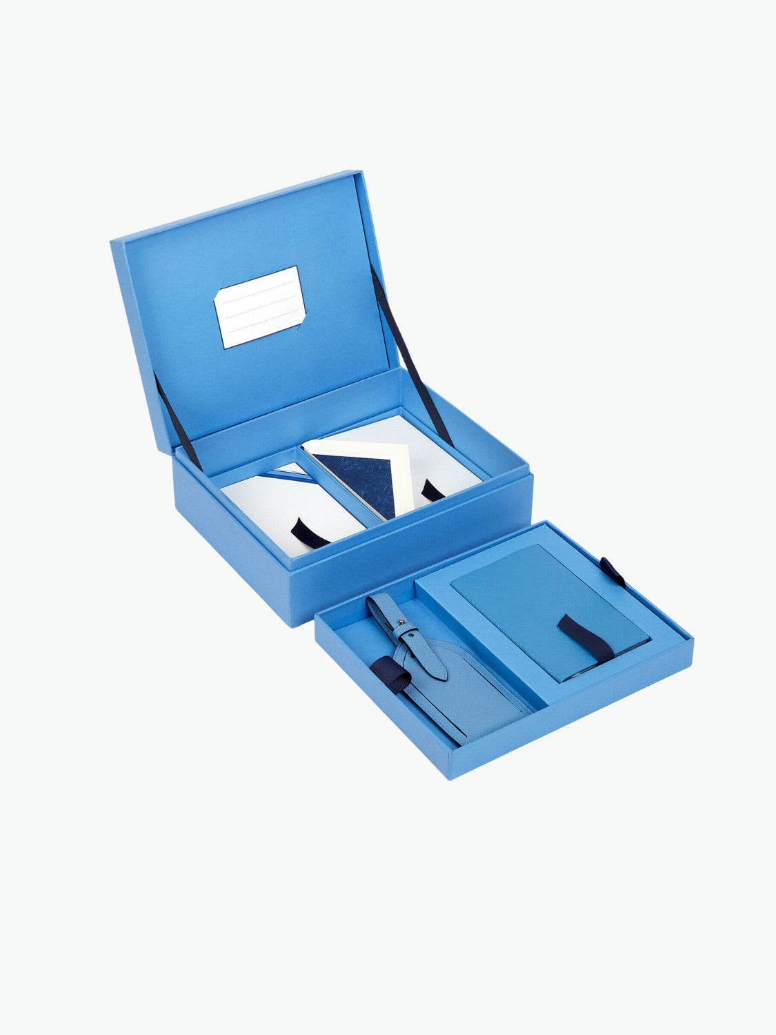 Smythson Travel Gift Box Nile Blue