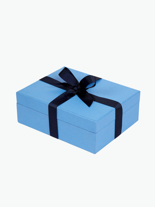 Smythson Travel Gift Box Set Nile Blue