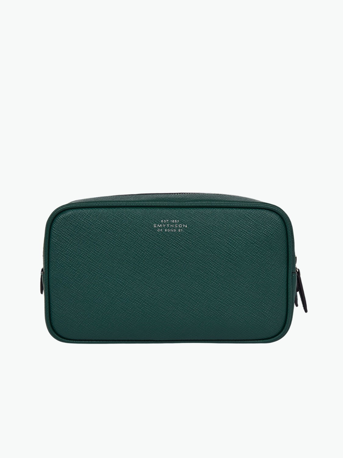 Smythson Washbag with Double Zip in Panama Forest