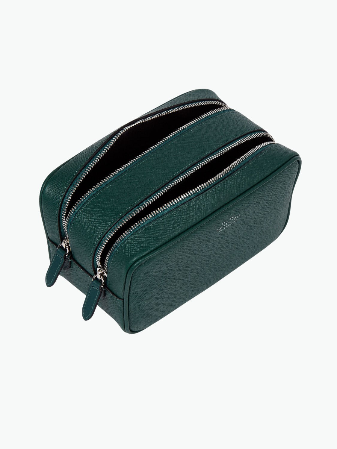 Smythson Washbag with Double Zip in Panama Forest