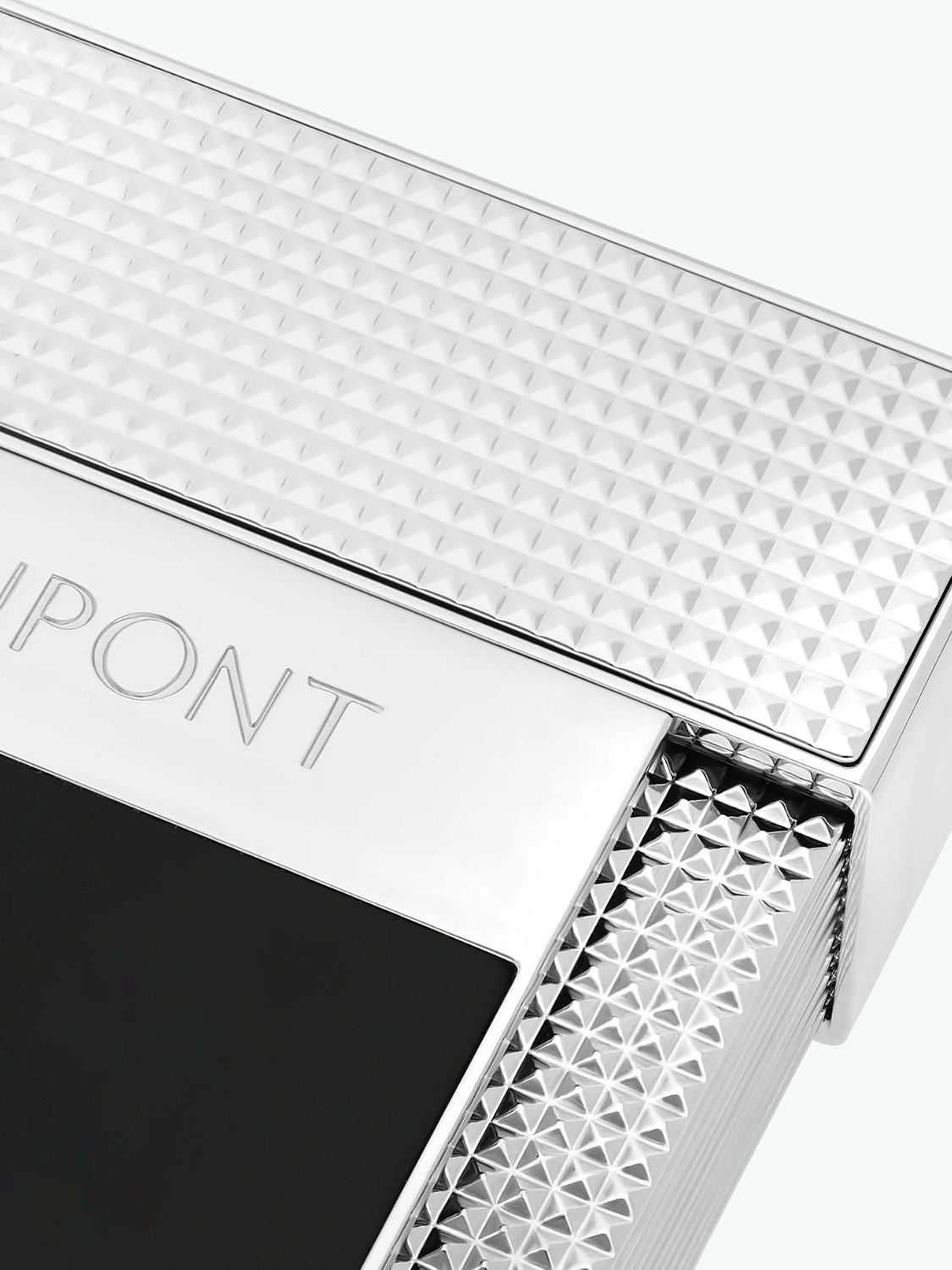 S.T. Dupont Table Lighter Black Silver Chrome