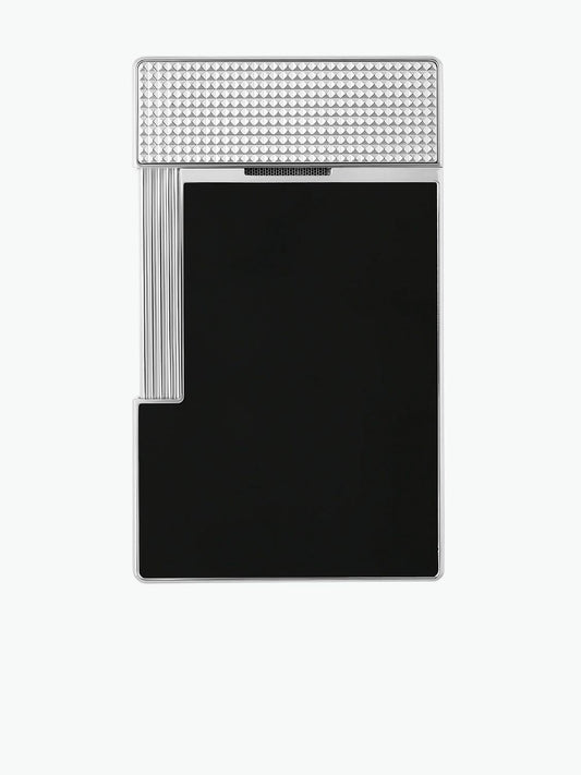 S.T. Dupont Table Lighter Black Silver Chrome
