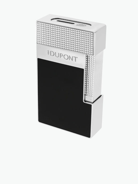 S.T. Dupont Table Lighter Black Silver Chrome