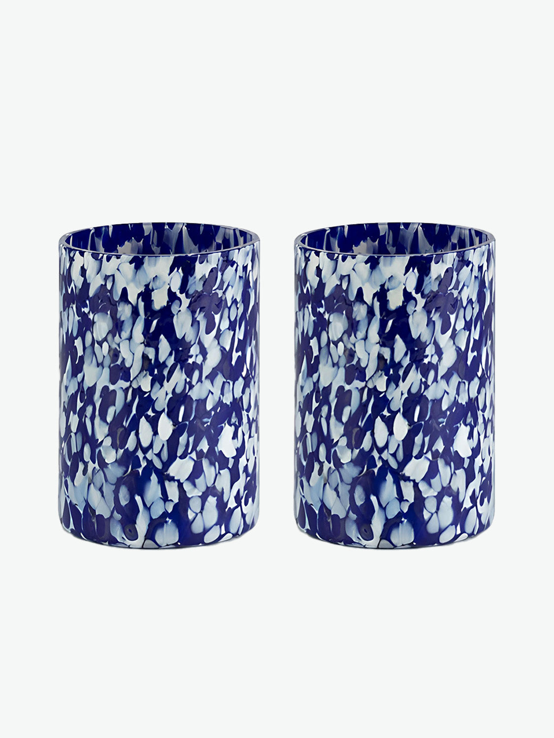 Stories Of Italy Macchia su Macchia Hex Ivory Blue Tumblers