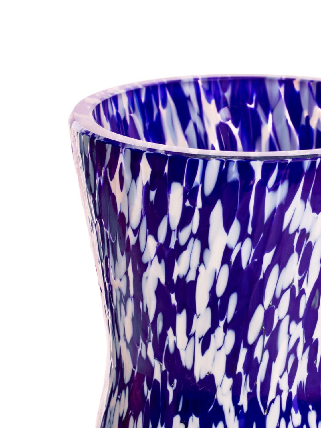 Stories Of Italy Murano Glass Ivory and Blue Carafe