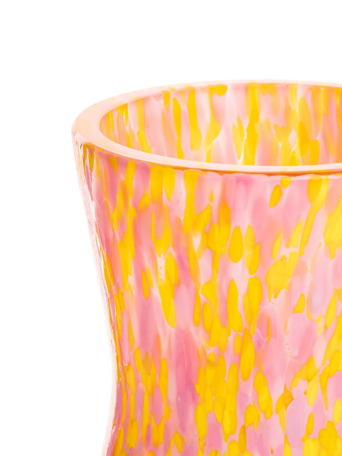 Stories Of Italy Murano Glass Yellow and Pink Carafe