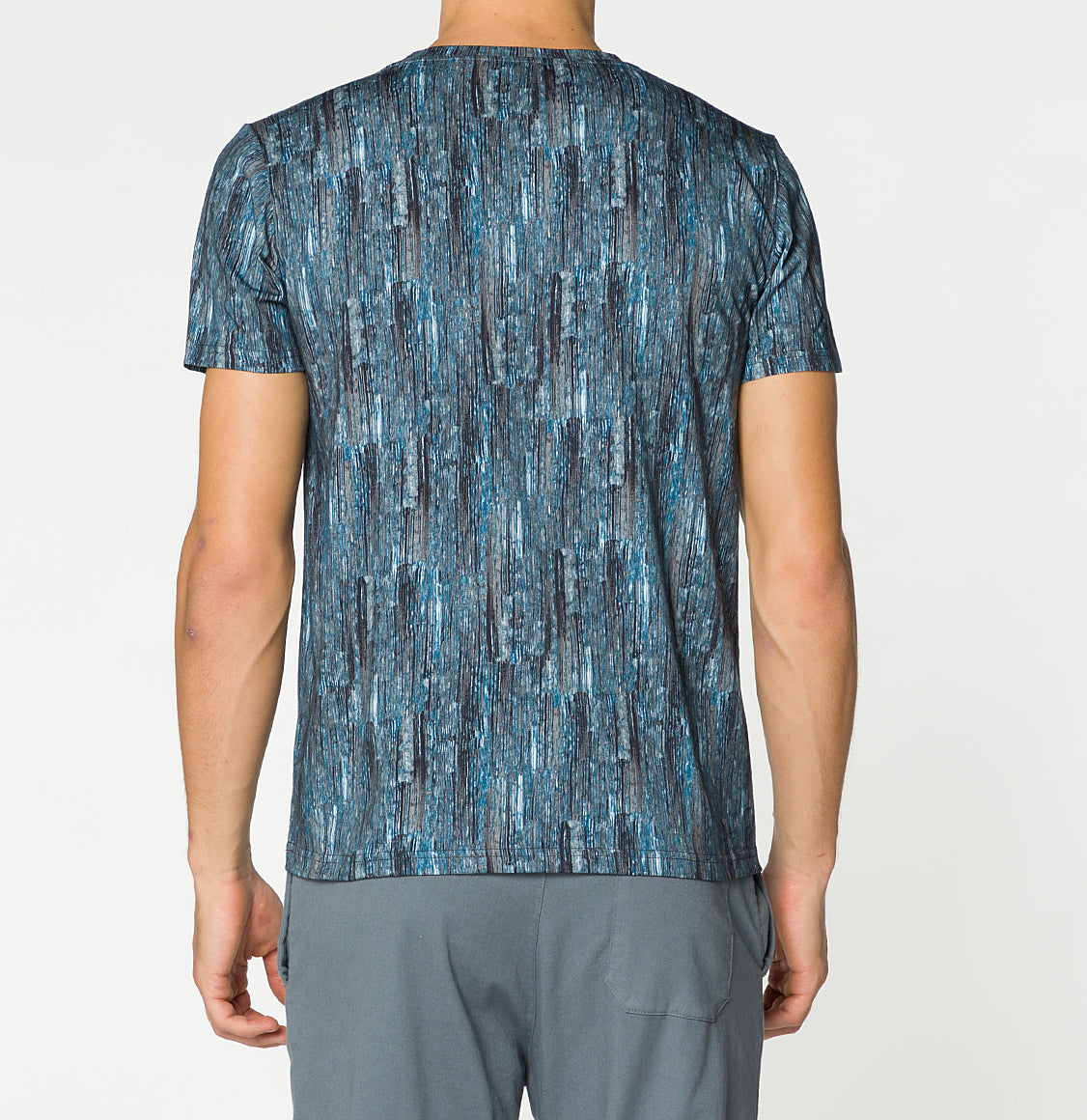 The Project Garments Crew Neck Cotton Digital Print T-shirt Navy