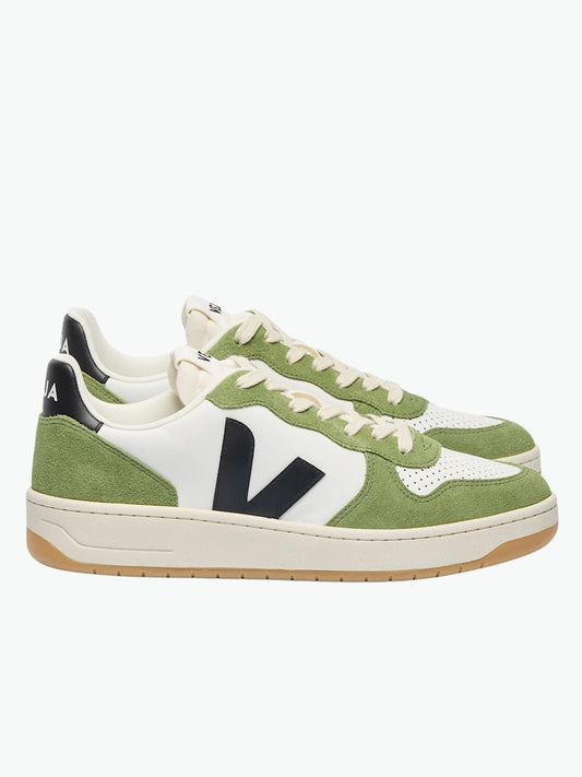 Veja V-10 Leather White Black Kiwi