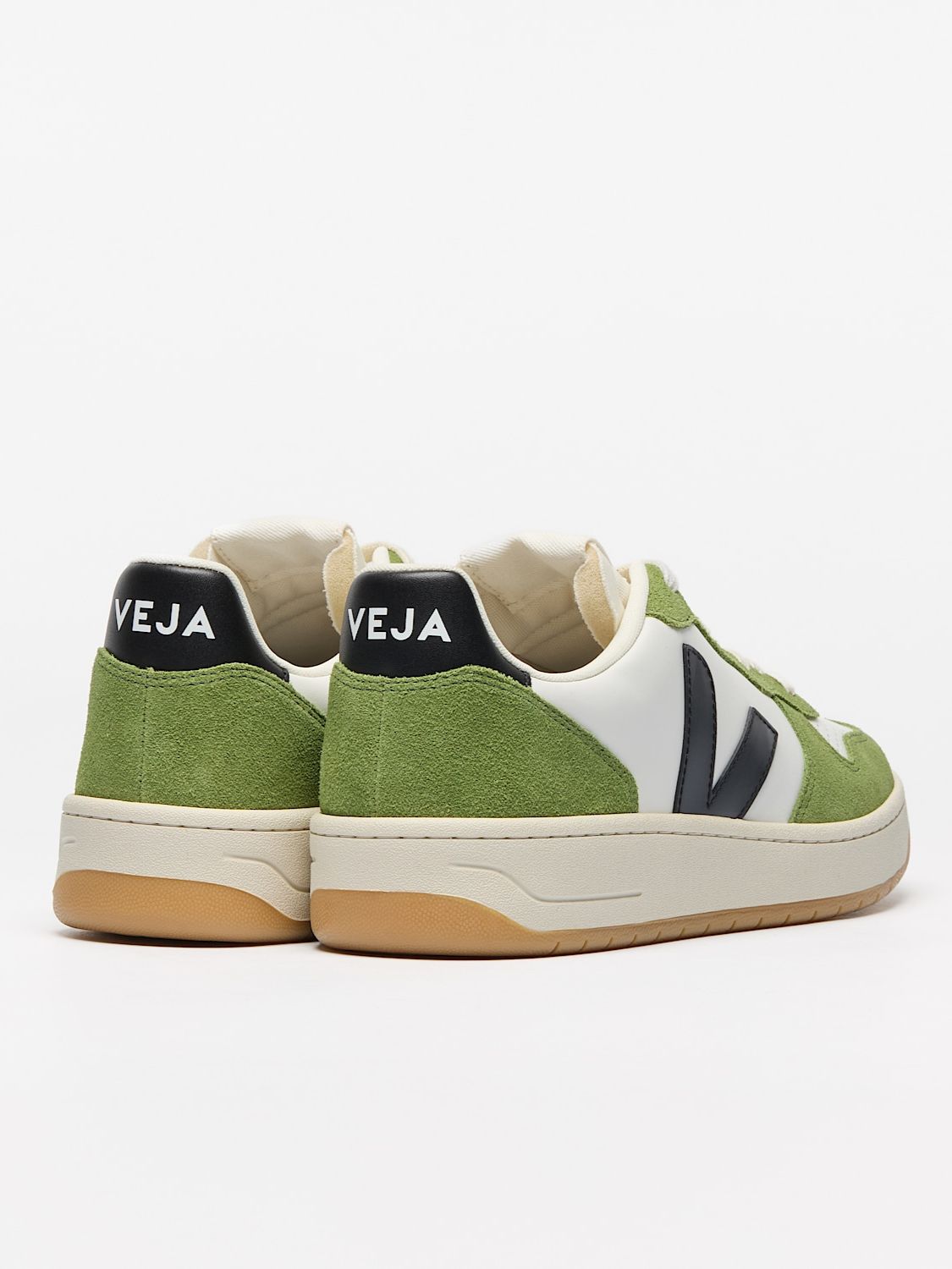 Veja V-10 Leather White Black Kiwi