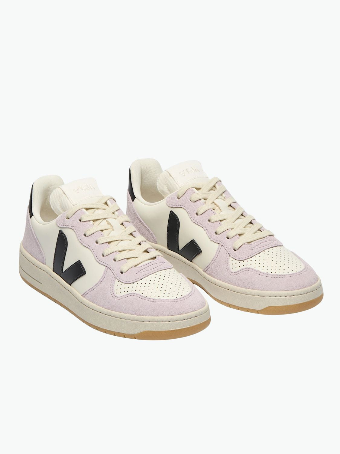 Veja V-10 Leather Pure Black Parme