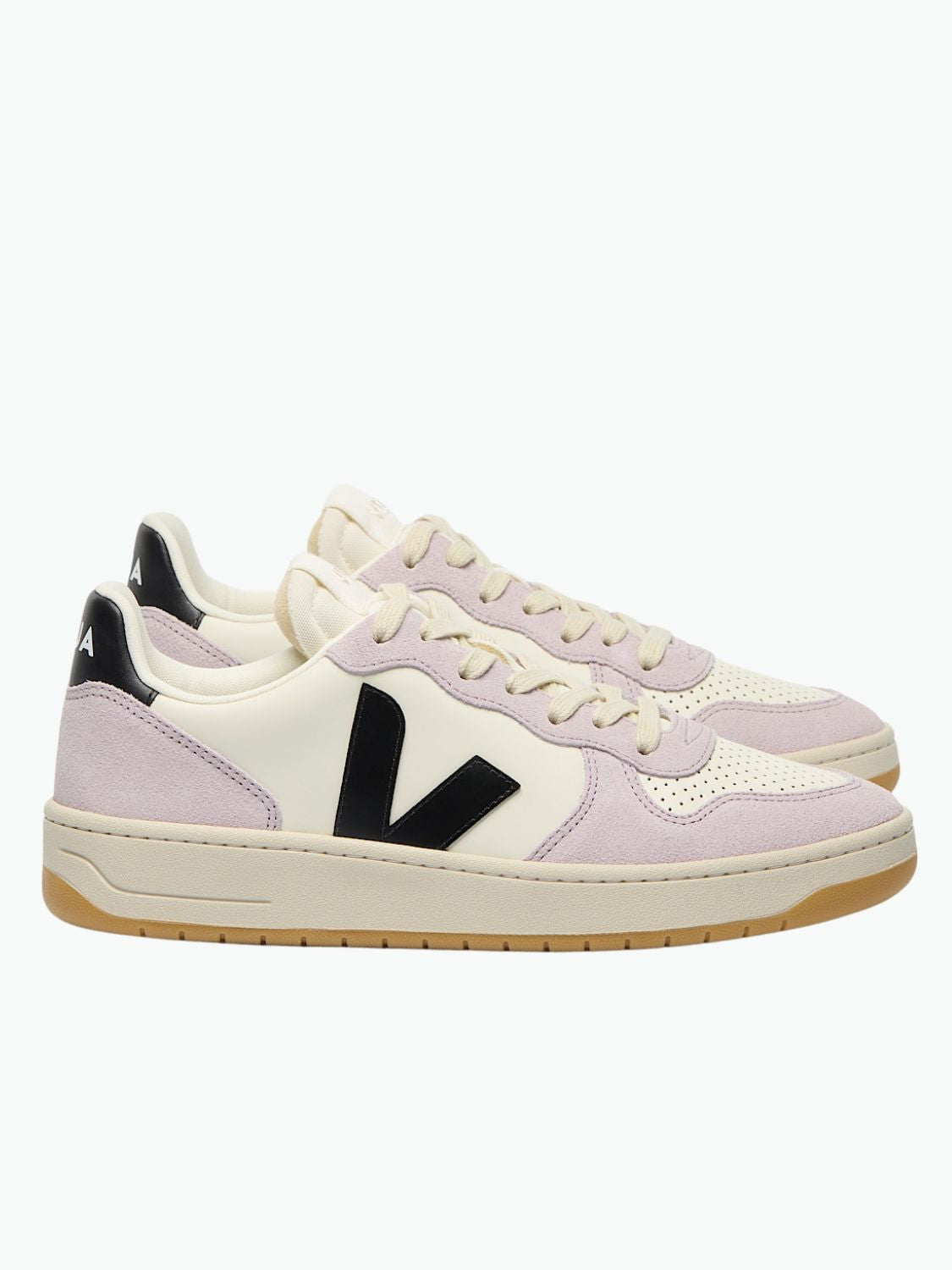 Veja V-10 Leather Pure Black Parme