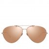 Linda Farrow 859C3 Aviator Rose Gold-Plated Titanium Sunglasses