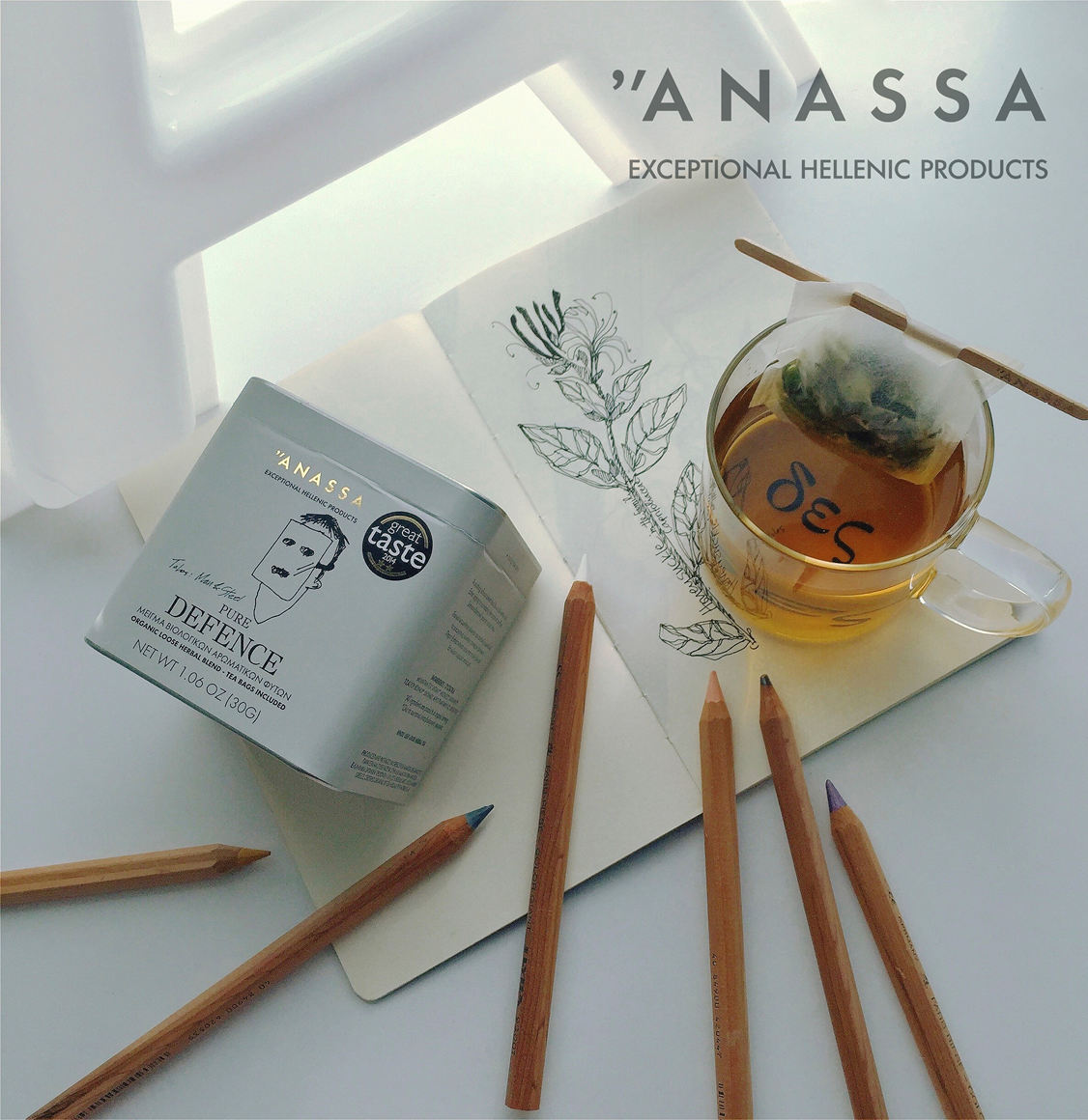 Anassa Organics Pure Defence Tin Μείγμα Βιολογικών Βοτάνων