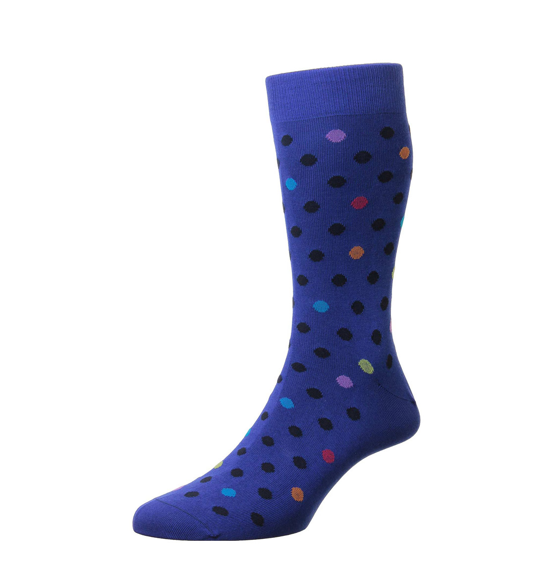 Pantherella Multi-Spot Socks Royal